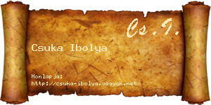 Csuka Ibolya névjegykártya
