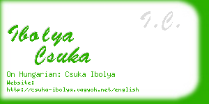 ibolya csuka business card